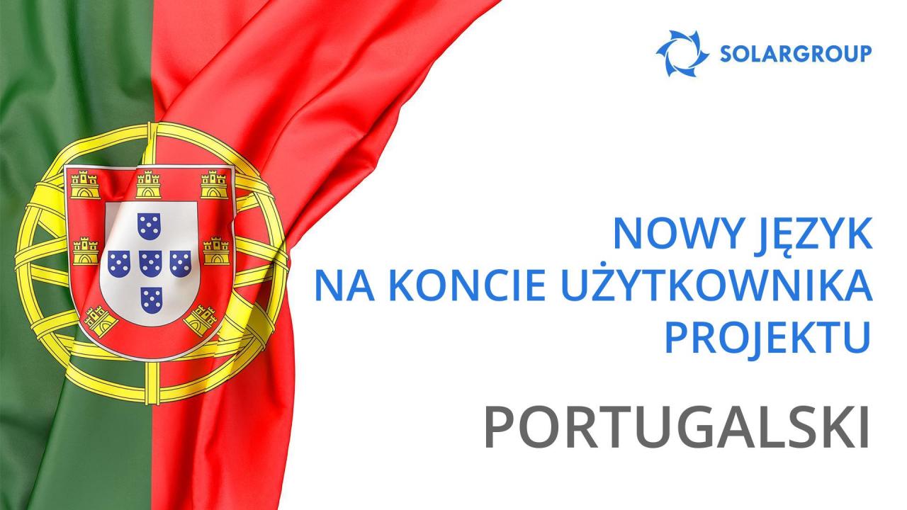 Język portugalski: nowy język na koncie użytkownika SOLARGROUP