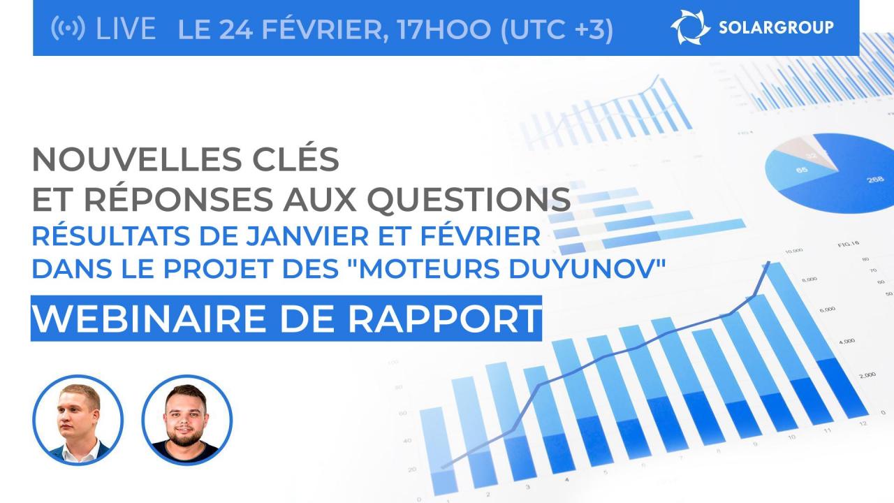 Nouvelles clés et réponses aux questions : résultats de janvier et février de SOLARGROUP