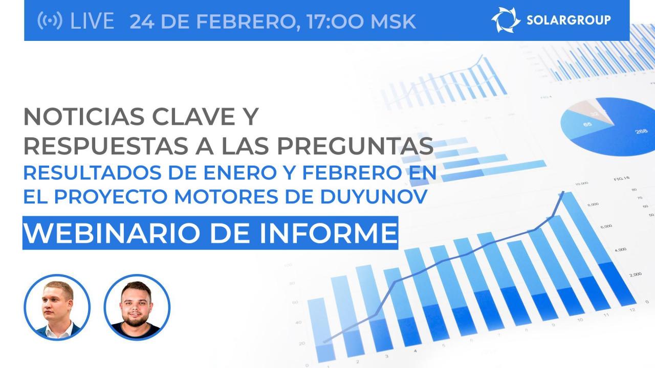 Noticias clave y respuestas a las preguntas: resultados de enero y febrero de SOLARGROUP