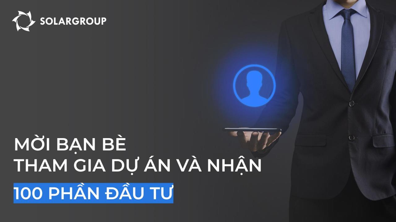 Khởi đầu hoạt động kinh doanh đối tác thật dễ dàng: mời một người bạn tham gia dự án và nhận 100 phần đầu tư