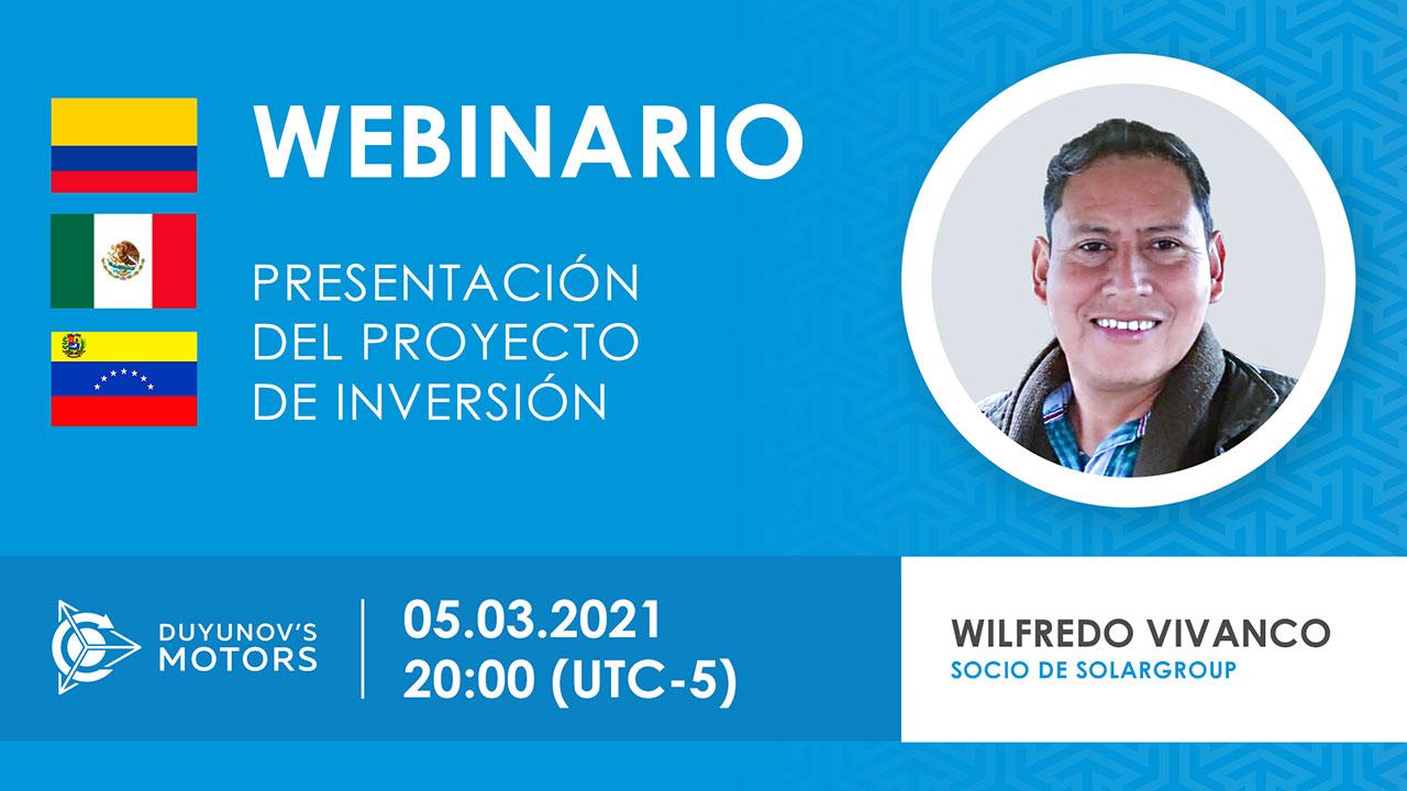 Latinoamerica. Presentación del proyecto de inversión "Motores de Duyunov"