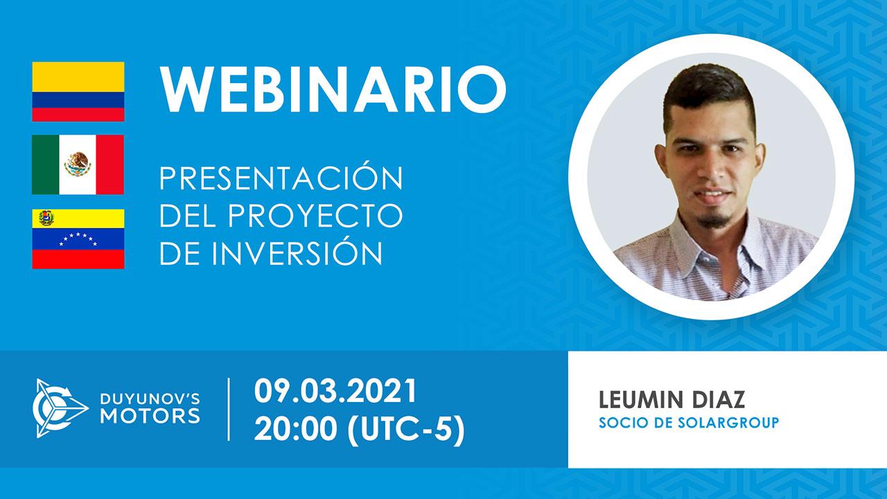 Latinoamerica. Presentación del proyecto de inversión "Motores de Duyunov"