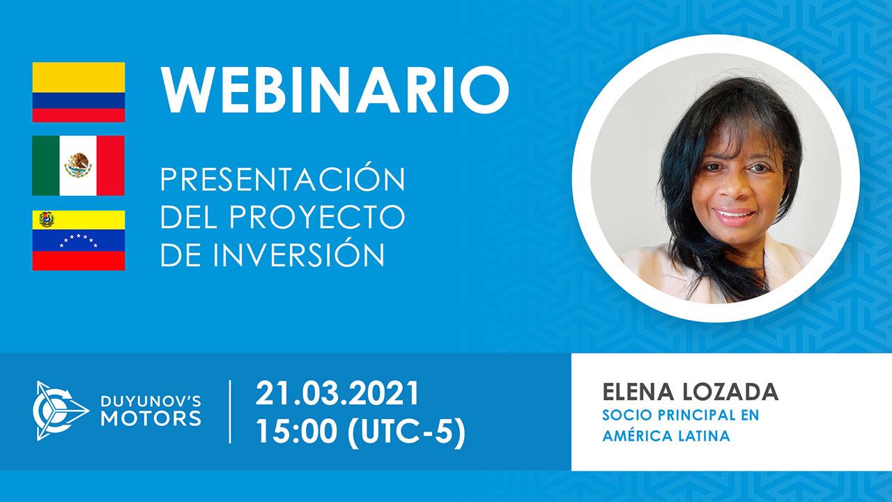 Latinoamerica. Presentación del proyecto de inversión "Motores de Duyunov"