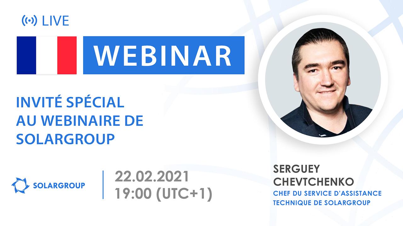 France. Invité spécial au webinaire de SOLARGROUP