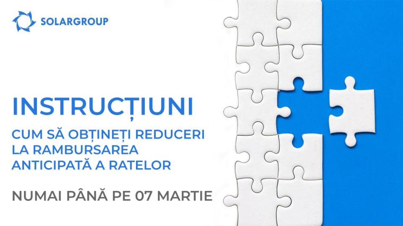 Plătiți ratele anticipat și obțineți reduceri de până la 10% la plată / Instrucțiuni de utilizare