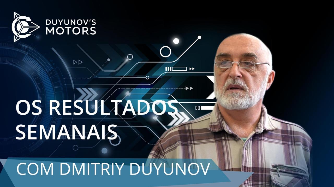 Resultados semanais do projeto "Duyunov's motors"