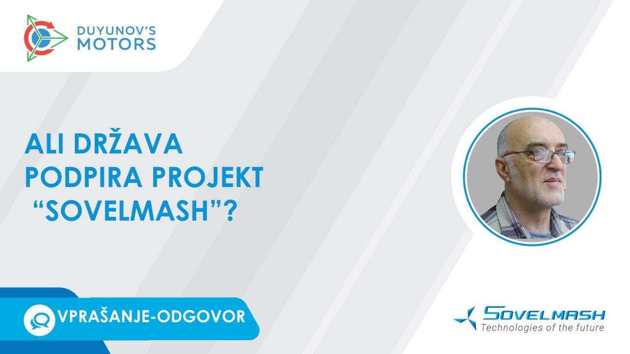 Ali država podpira projekt "Sovelmash"? | Rubrika "Vprašanje-odgovor"