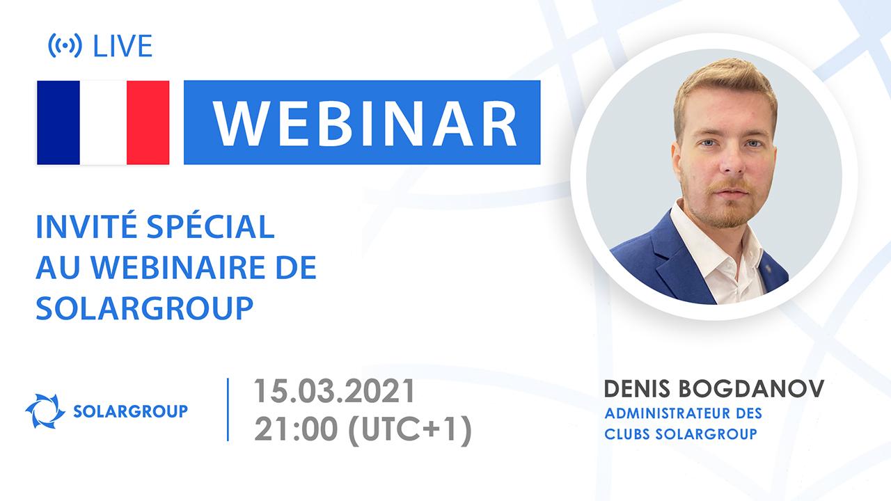 France. Invité spécial au webinaire de SOLARGROUP