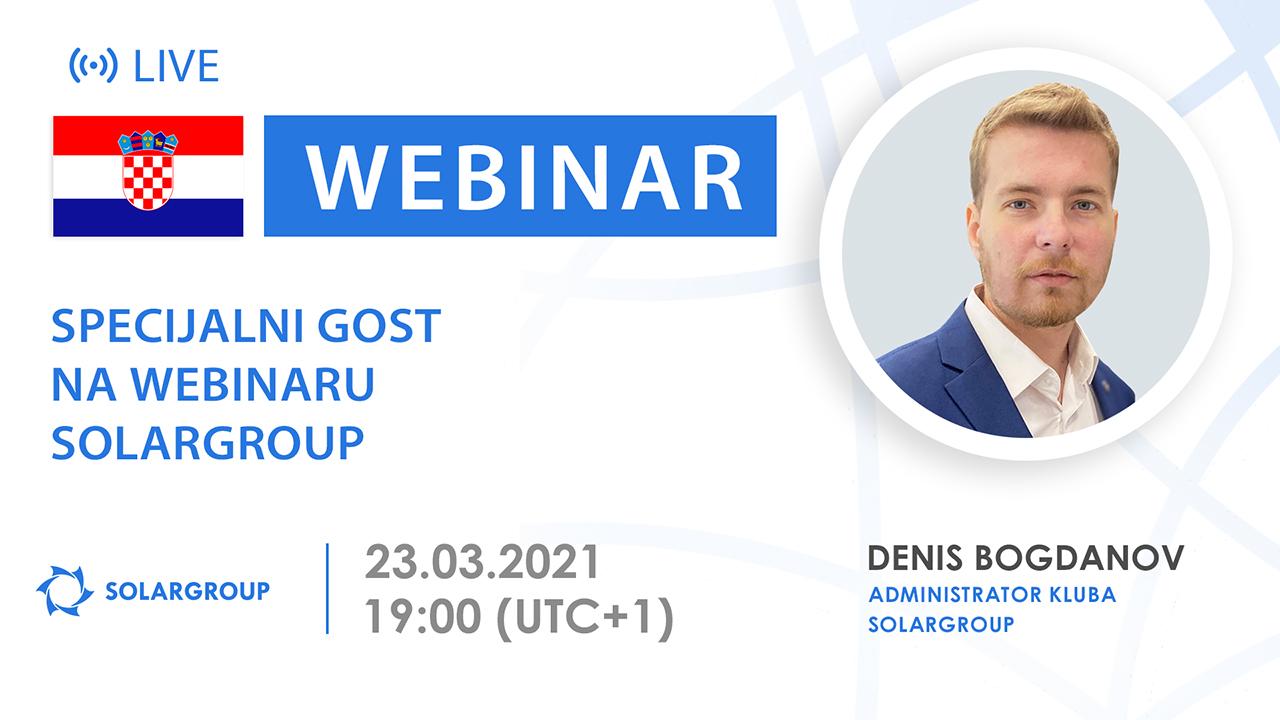 Croatia. Specijalni gost na webinaru SOLARGROUP