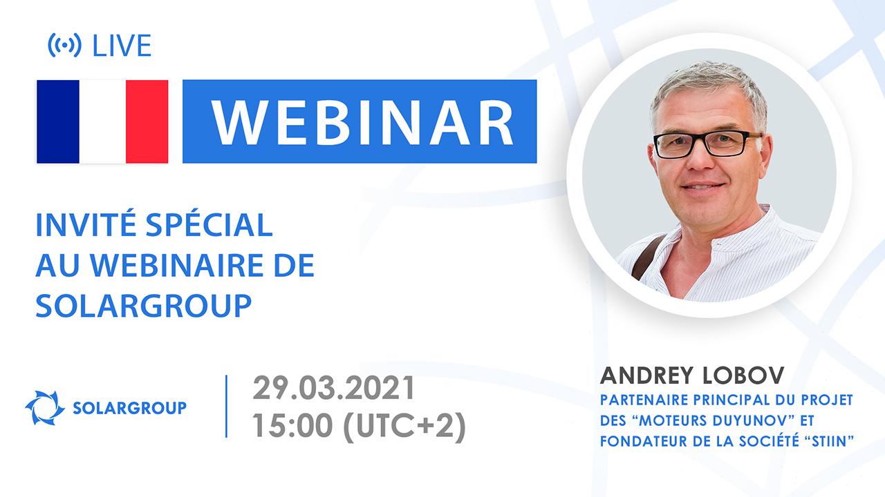 France. Invité spécial au webinaire de SOLARGROUP