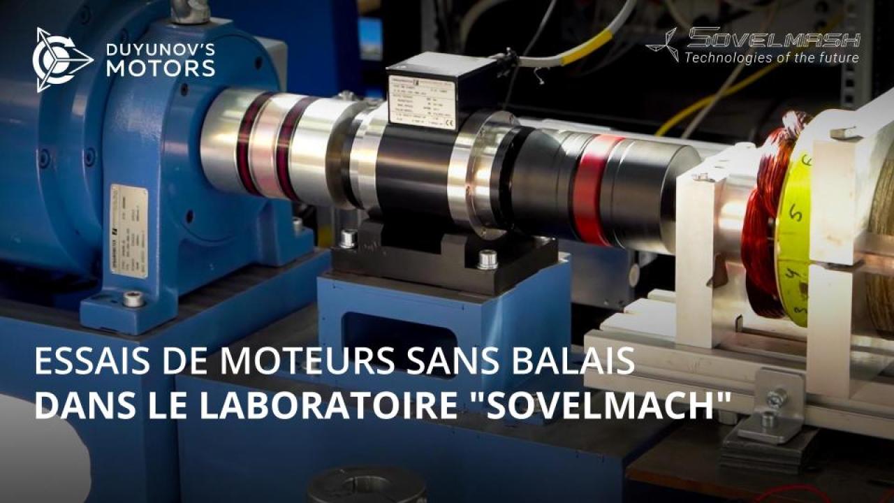 Essais de moteurs sans balais dans le laboratoire "Sovelmach"