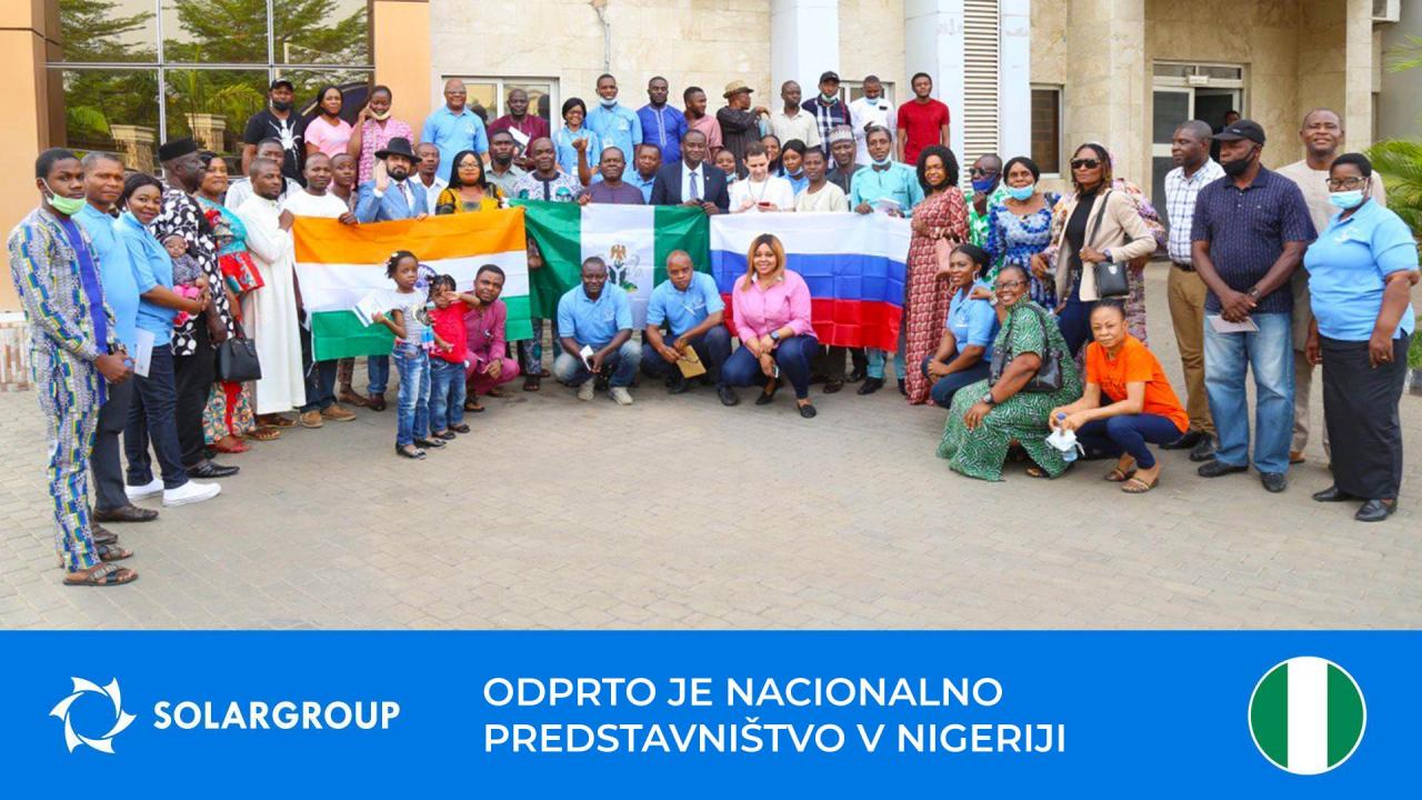 Nigerija: nacionalno predstavništvo SOLARGROUP je odprto