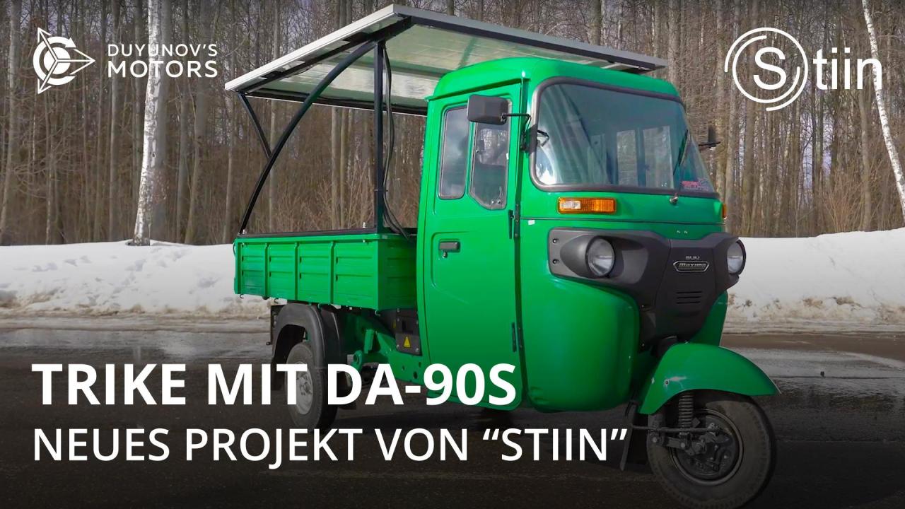 Trike mit dem Duyunov-Motor: ein neues Projekt der Firma "STIIN"