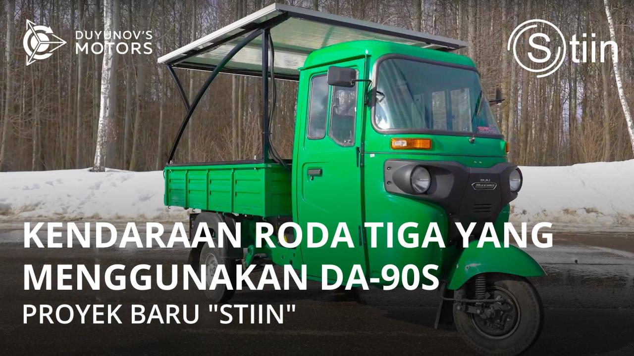 Kendaraan roda tiga yang menggunakan Motor Duyunov: proyek baru perusahaan "STIIN"