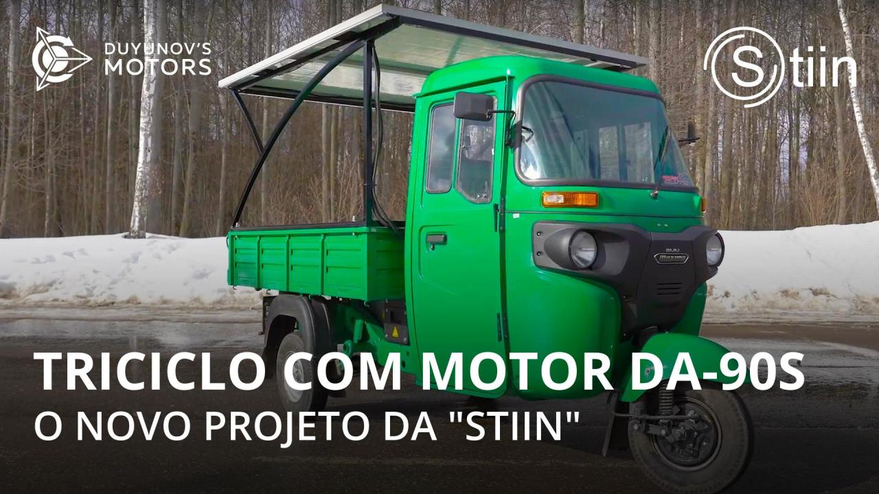 Triciclo com motor Duyunov: o novo projeto da empresa "STIIN"