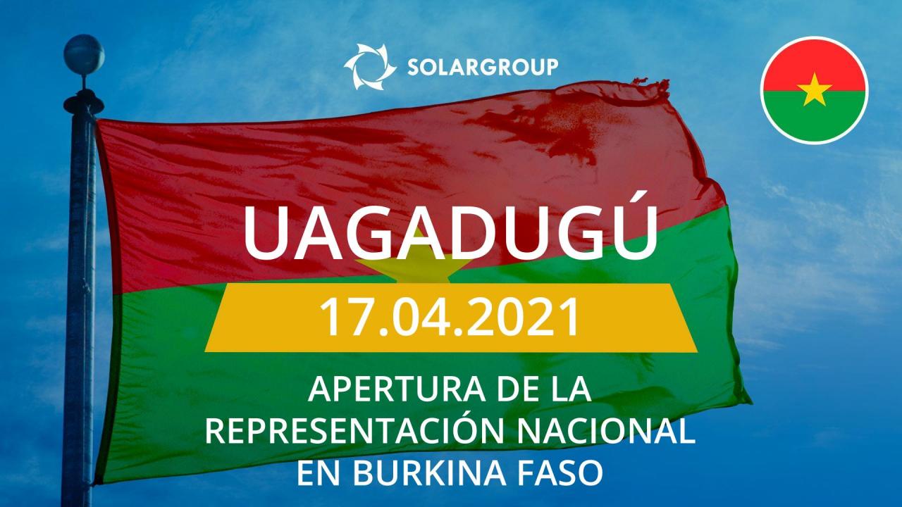 SOLARGROUP abre la representación nacional en Burkina Faso