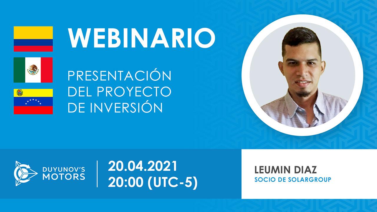 Latinoamerica. Presentación del proyecto de inversión "Motores de Duyunov"