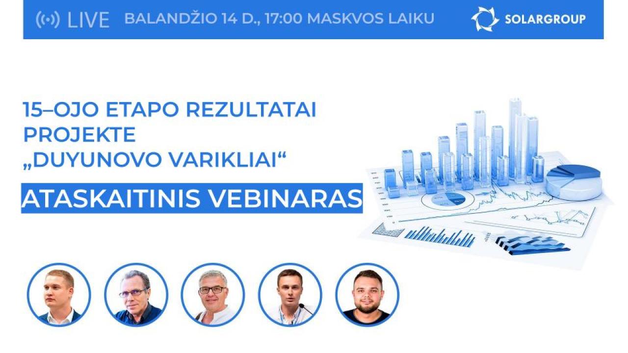 Ataskaitinis SOLARGROUP vebinaras: 15-ojo projekto „Duyunov Engines“ projekto rezultatai