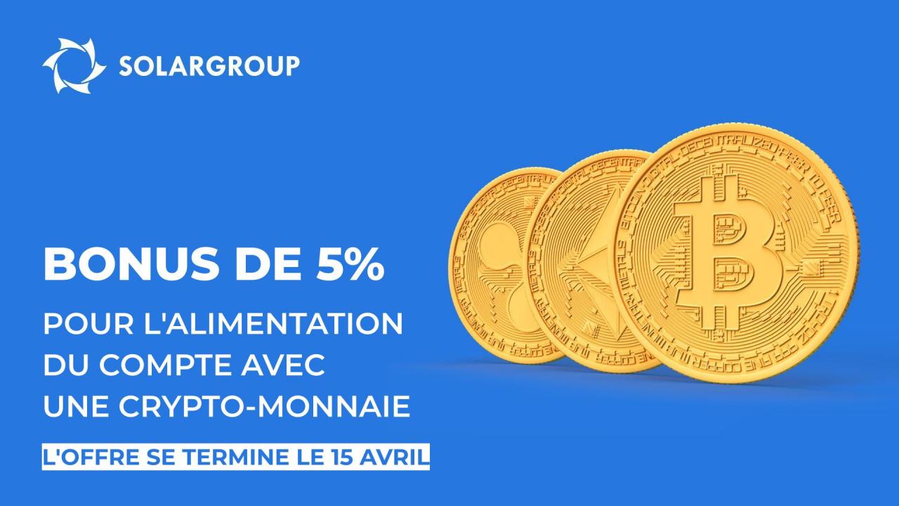 Demain — le dernier jour de la réception des bonus lors de l'alimentation du compte avec une crypto-monnaie