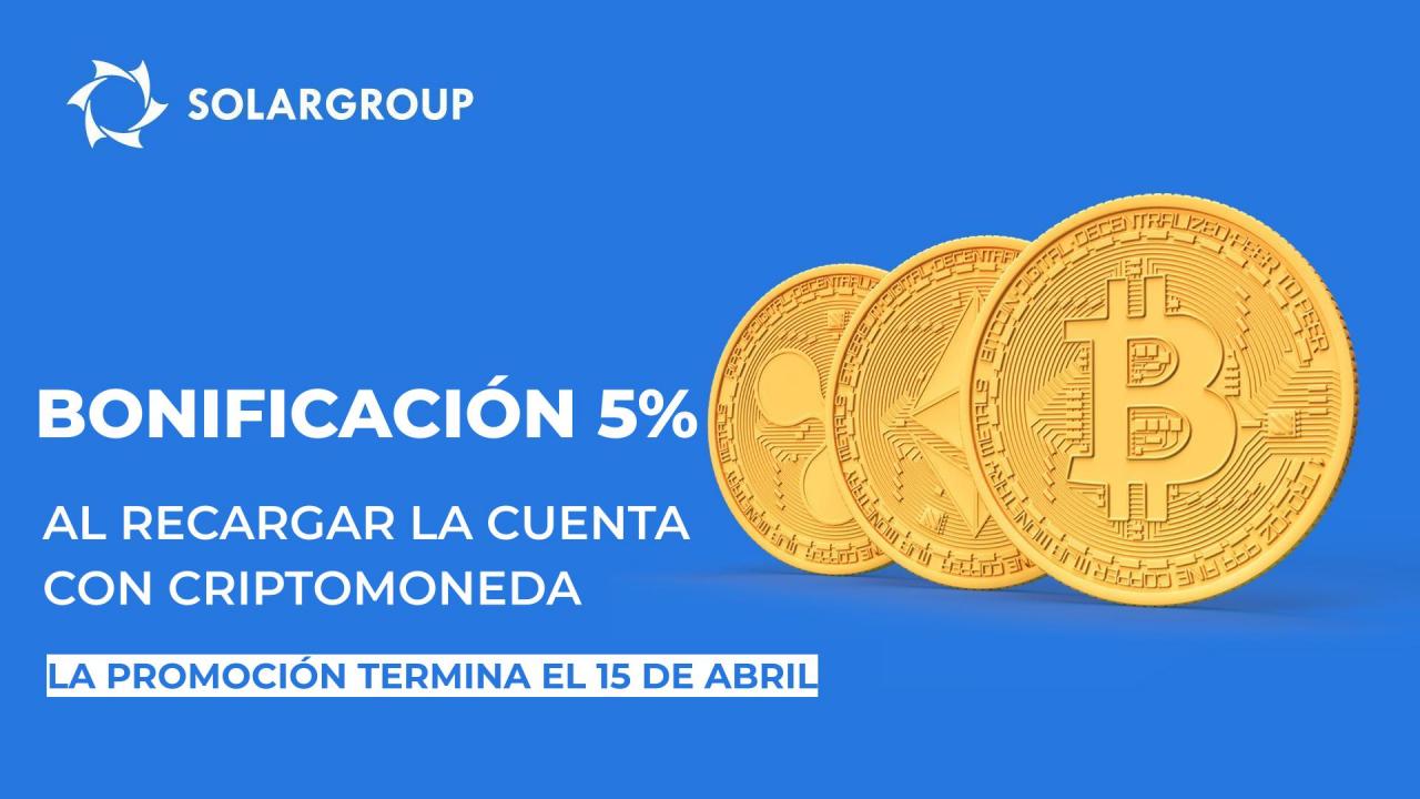 Mañana será el último día para recibir bonificaciones al recargar la cuenta con criptomonedas