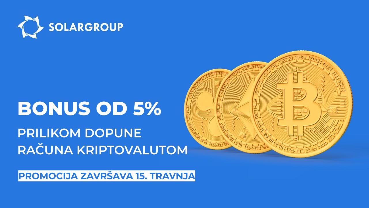 Sutra je posljednji dan dobivanja bonusa prilikom dopune računa kriptovalutom