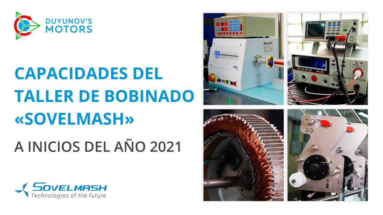 Capacidades del taller de bobinados de "Sovelmash" a inicios del año 2021