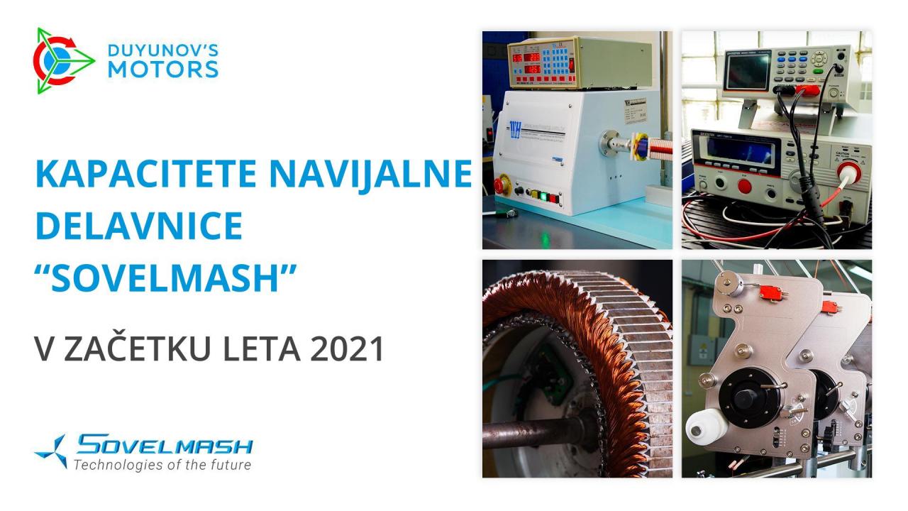 Kapacitete navijalne delavnice "Sovelmash" v začetku leta 2021