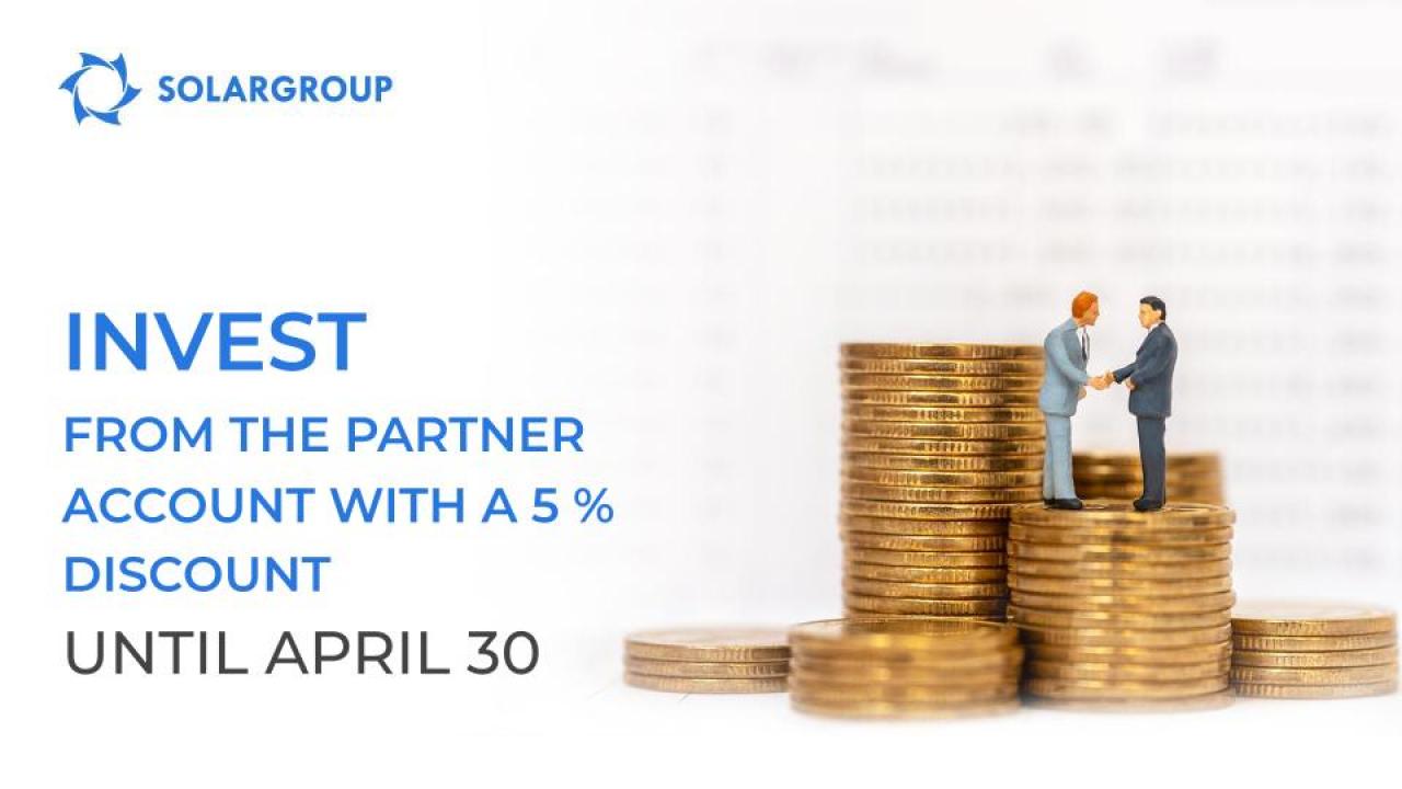 Invest from the partner account with a 5% discount