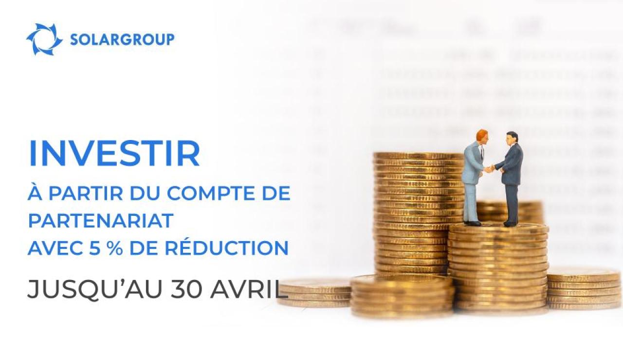 Investir à partir du compte de partenariat avec 5 % de réduction