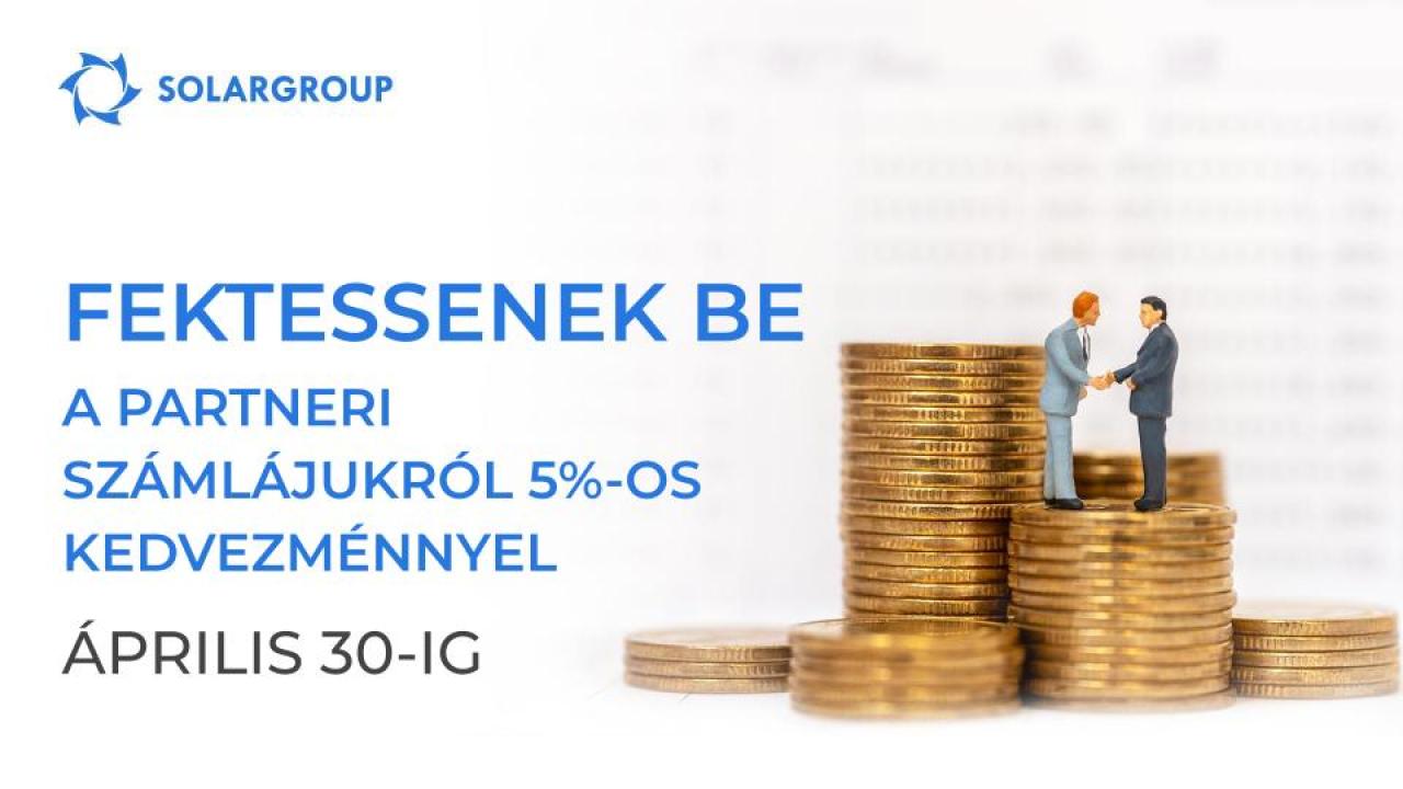 Fektessenek be a partneri számlájukról 5%-os kedvezménnyel