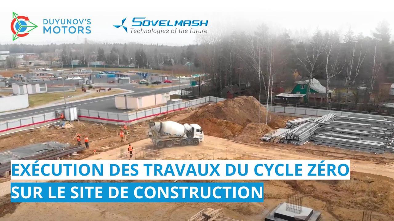 Exécution des travaux du cycle zéro sur le site de construction du BTEI "Sovelmach"