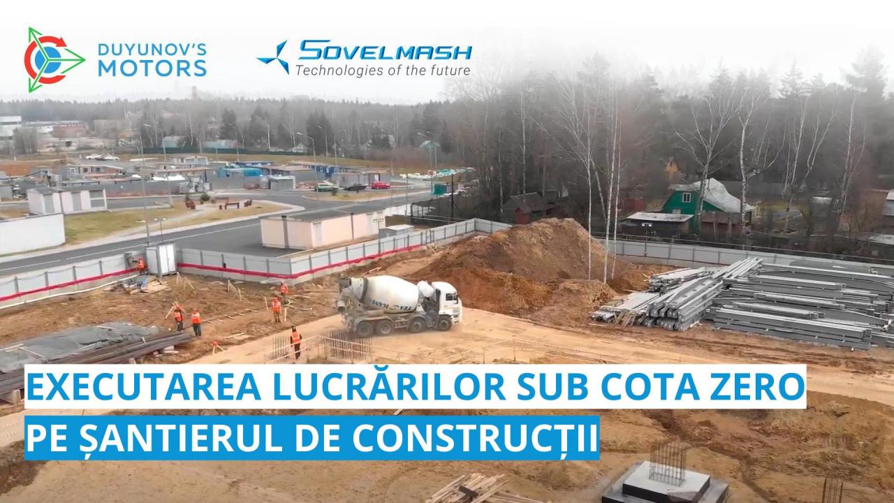 Executarea lucrărilor sub cota zero pe șantierul de construcții al BTPI al „Sovelmash”