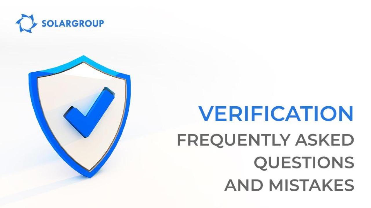 Verification in the project's back office: overview of frequently asked questions and common mistakes