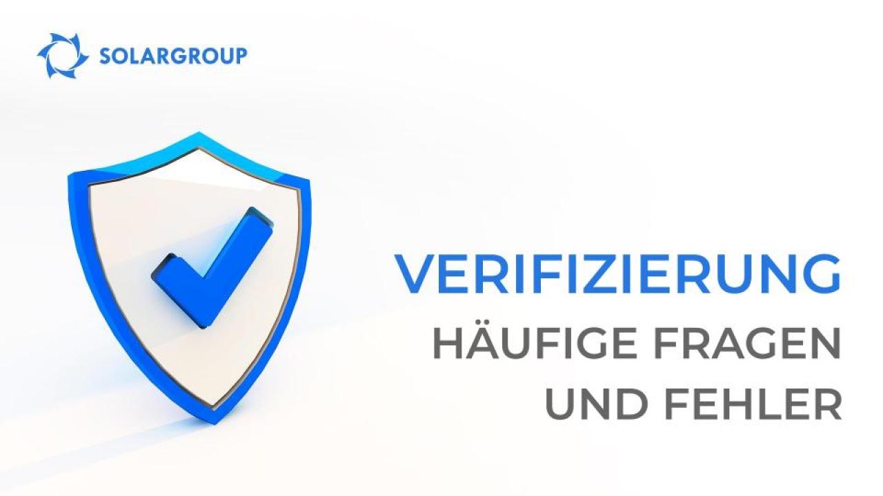 Verifizierung im: Benutzerkabinett des Projekts: Analyse der häufigsten Fragen und Fehler