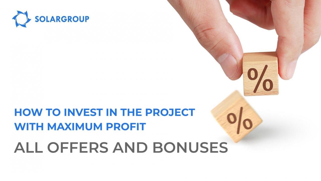 How to invest in the project with maximum profit: all offers and bonuses