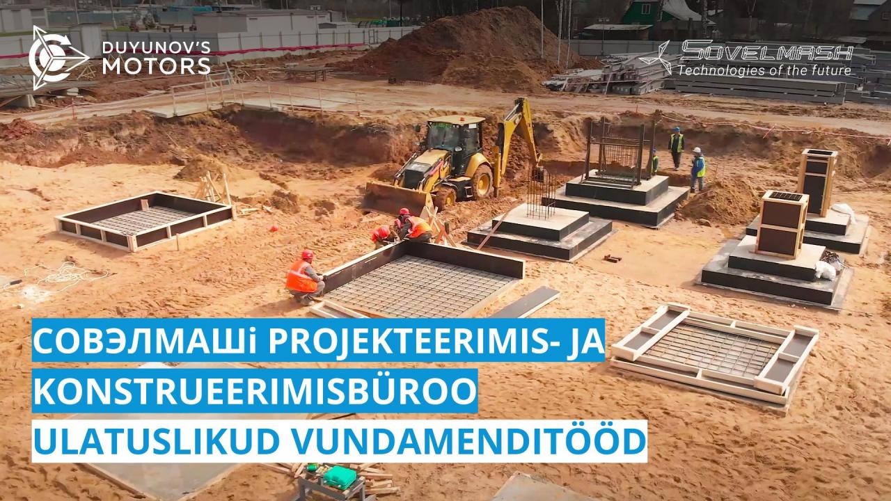 Alabuševo platsil on käimas ulatuslikud projekteerimis- ja konstrueerimisbüroo vundamendi rajamistööd