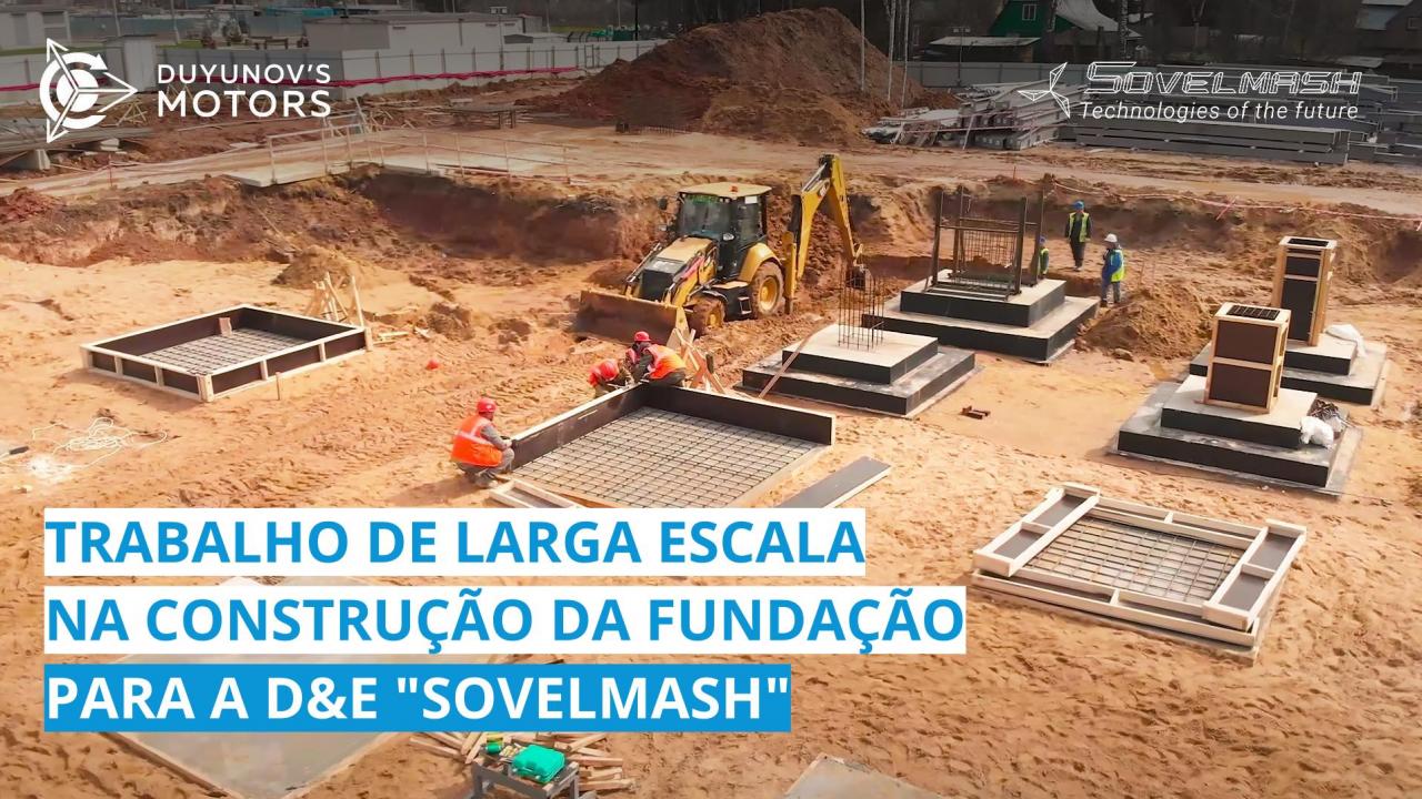 Estão em curso trabalhos de grande escala no local da "Alabushevo" para erguer as fundações do edifício D&E