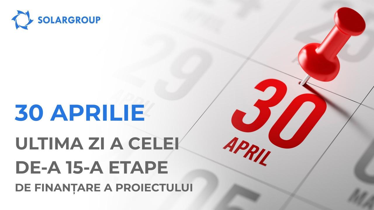 Ultima zi a celei de-a 15-a etape de finanțare a proiectului „Motoarele lui Duyunov”