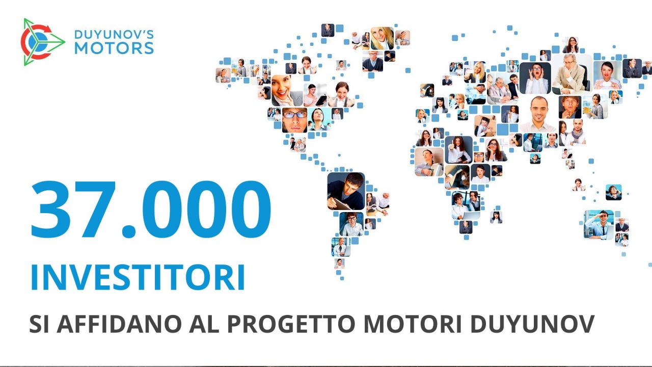 Motori Duyunov: feedback sul progetto da investitori di tutto il mondo