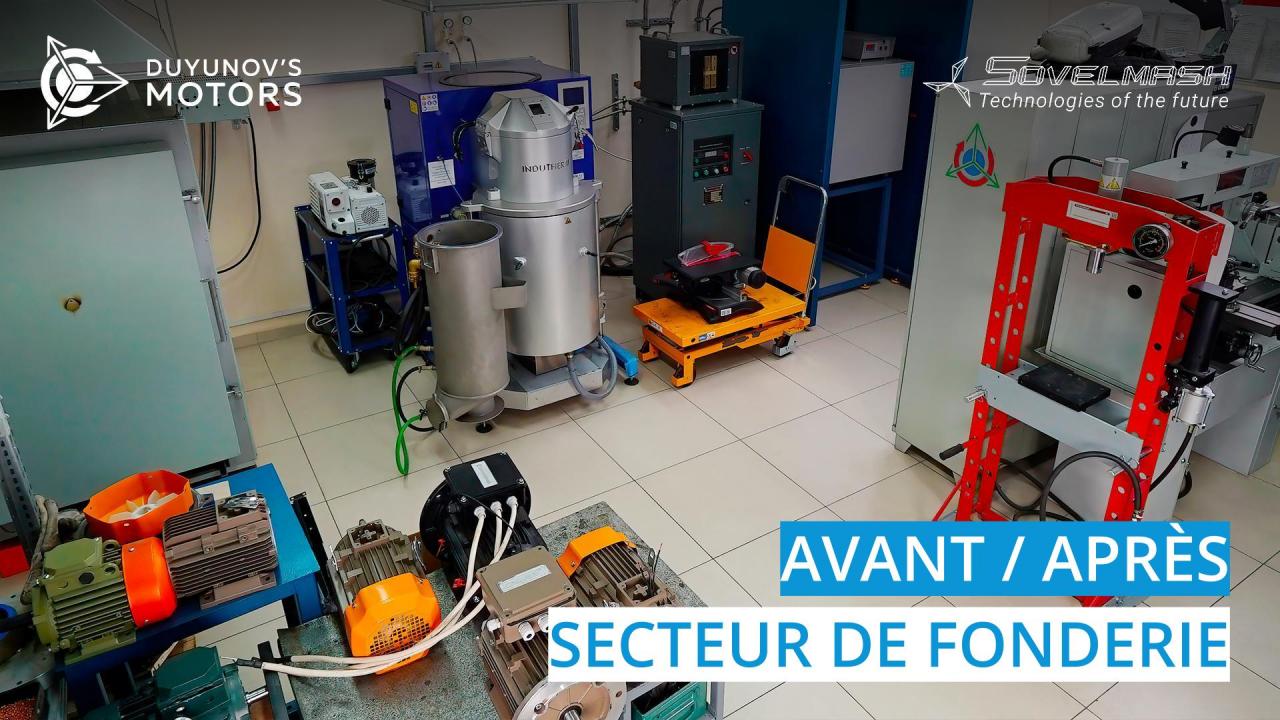 Secteur de fonderie de "Sovelmach": avant/après