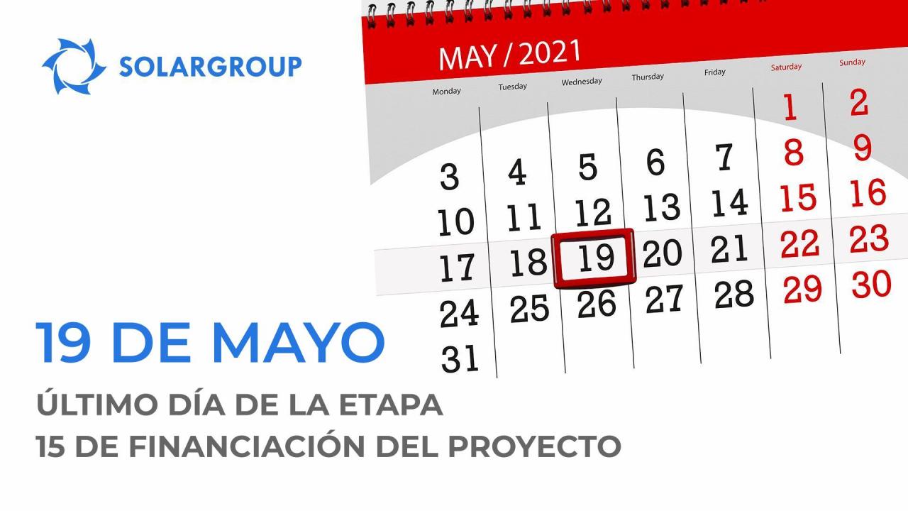 El 19 de mayo concluye la etapa 15 de financiación del proyecto "Motores de Duyunov"