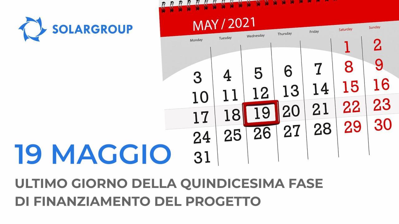 Il 19 maggio si concluderà la quindicesima fase di finanziamento del progetto Motori Duyunov