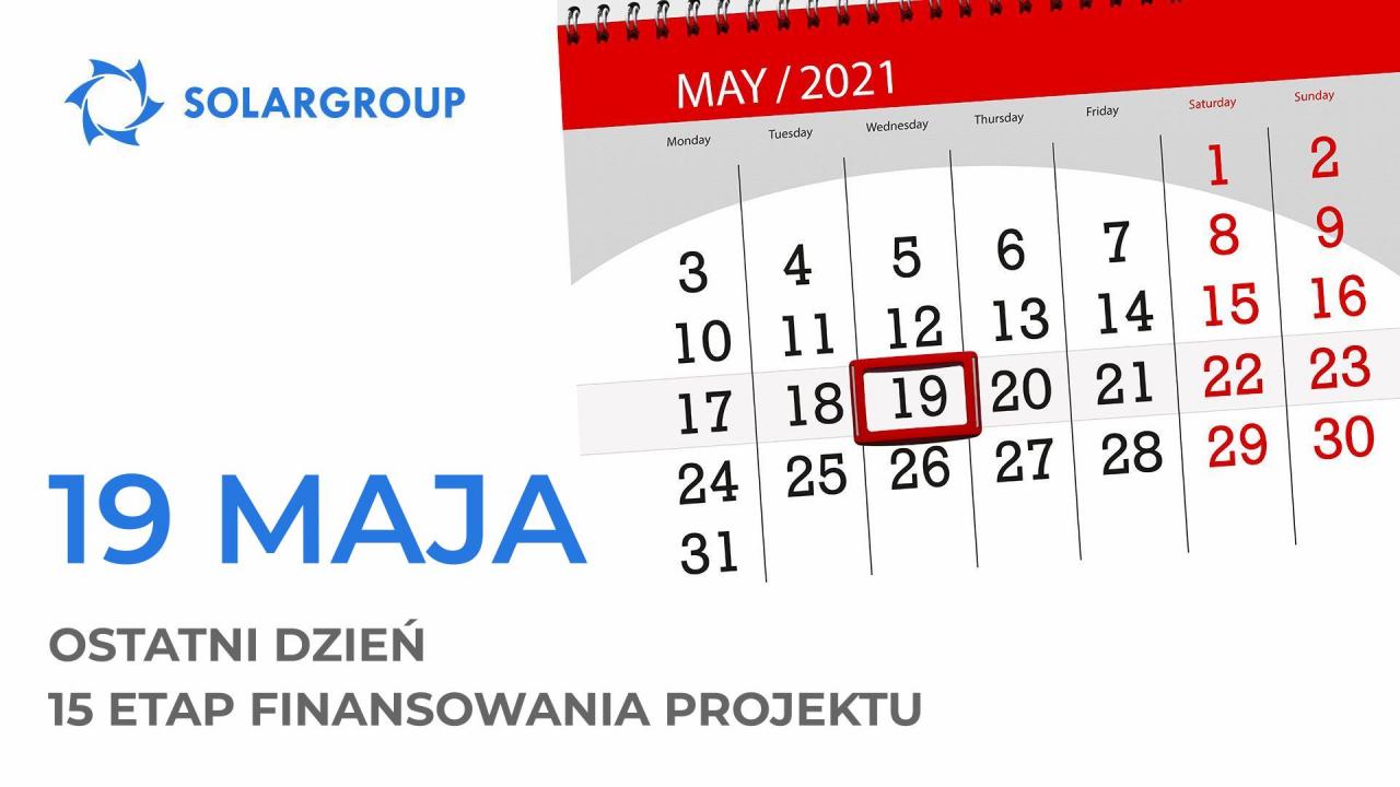 19 maja kończy się 15 etap finansowania projektu Silniki Duyunova