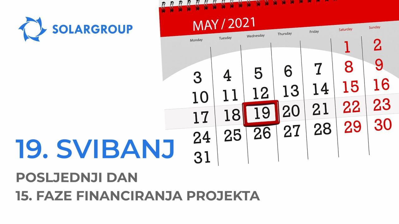 19. svibnja završava 15. faza financiranja projekta "Duyunov Motori"