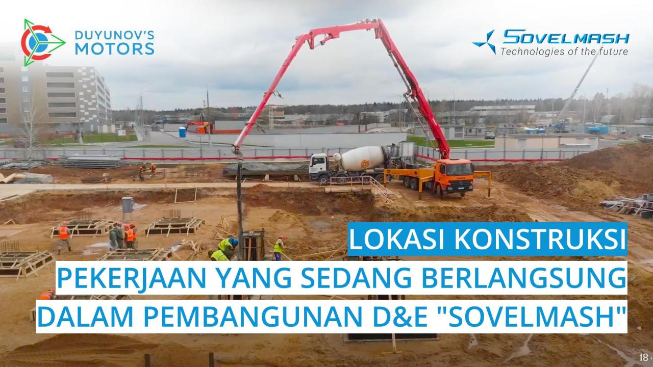 Berita dari lokasi konstruksi: pekerjaan yang sedang berlangsung dalam pembangunan D&E "Sovelmash"