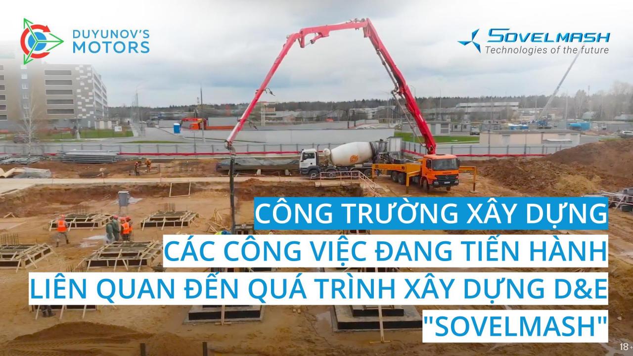 Tin tức từ công trường: công việc đang tiến hành liên quan đến quá trình xây dựng D&E "Sovelmash"