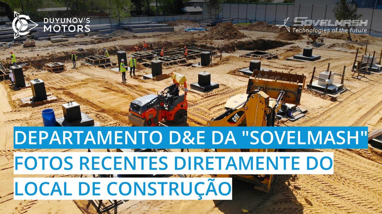 Departamento D&E da "Sovelmash": fotos recentes diretamente do local de construção