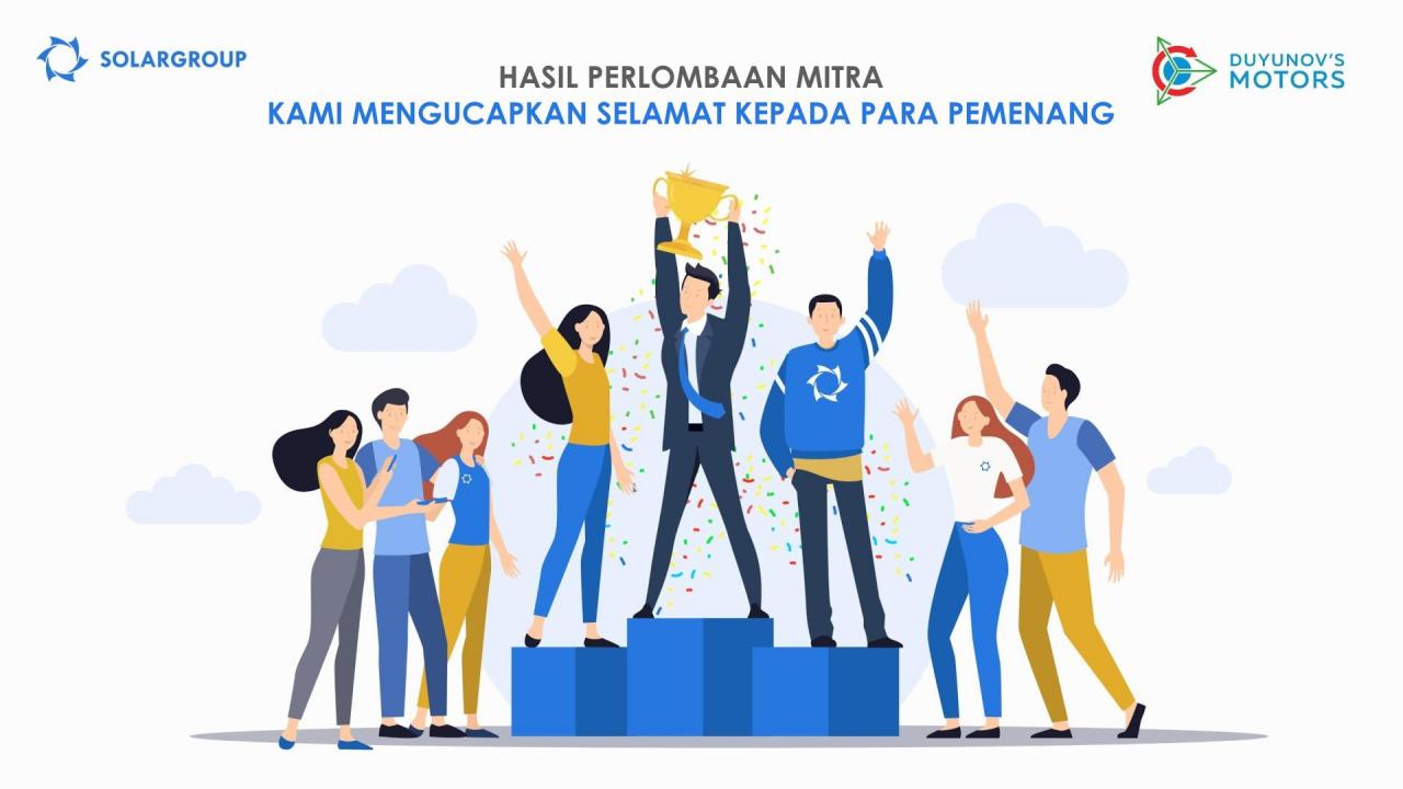 Hasil Perlombaan Mitra: membagikan pencapaian dan memberi selamat kepada para pemenang