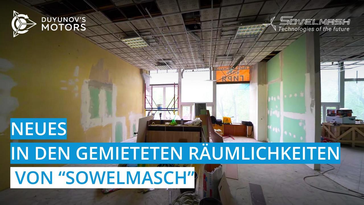 Neues in den gemieteten Räumlichkeiten von "Sowelmasch"