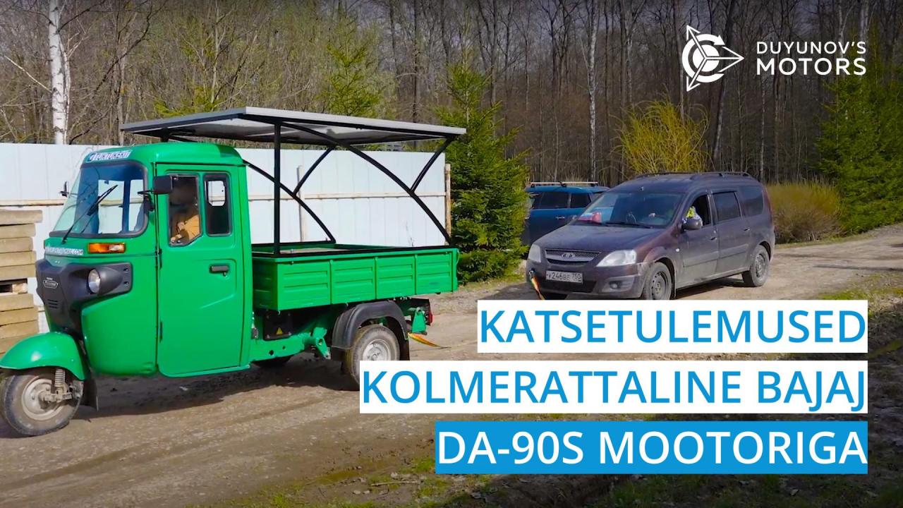 Moderniseeritud DA-90S mootoriga kolmerattalise katsetulemused